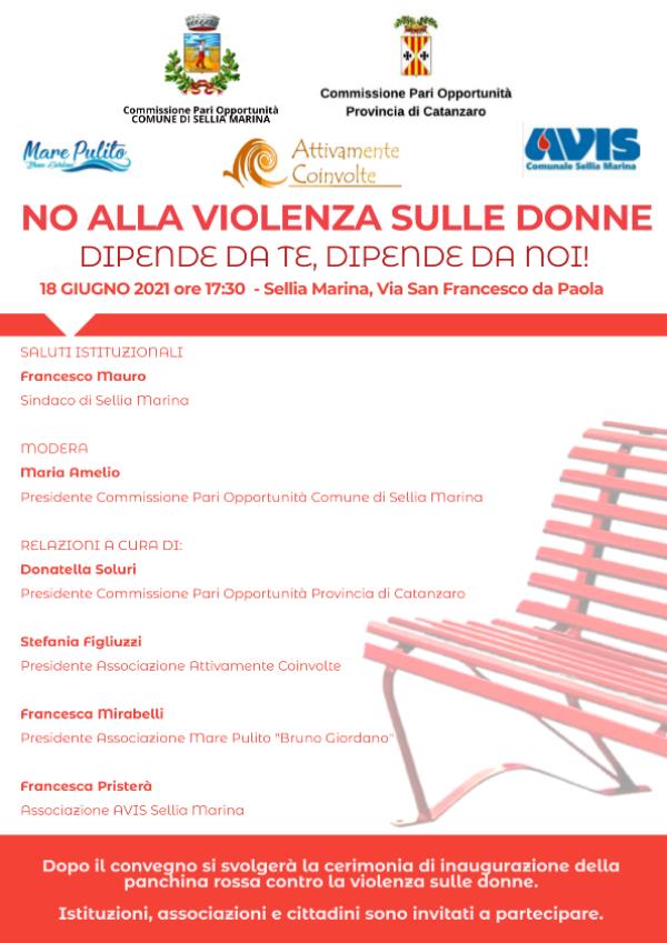 “No alla violenza sulle donne! Dipende da te, dipende da noi”: se ne parla domani a Sellia Marina images “No alla violenza sulle donne! Dipende da te, dipende da noi”: se ne parla domani a Sellia Marina
