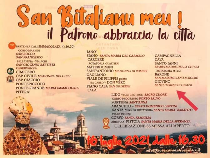 images Catanzaro. Quest'anno la processione in onore di San Vitaliano si fa in auto per abbracciare tutta la città (IL PROGRAMMA)  