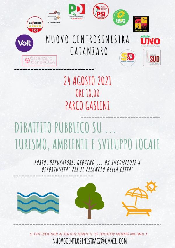 images "Turismo, ambiente e sviluppo locale": il Nuovo Centrosinistra a Catanzaro si incontra il 24 agosto 