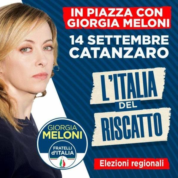 images Regionali. Domani Giorgia Meloni in Calabria: incontri a Cosenza e in piazza a Catanzaro