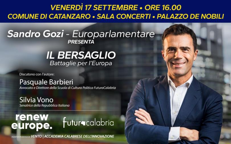 images Catanzaro. Scuola di cultura politica: venerdì l'europarlamentare Gozi presenta il suo libro  