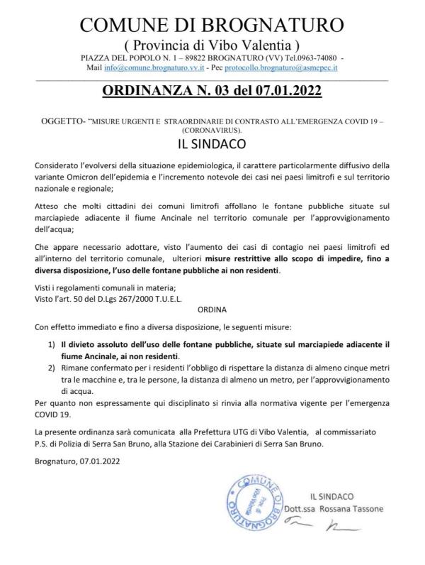 A Brognaturo il sindaco "chiude" le fontane pubbliche ai non residenti, Calabria Resistente e Solidale: "Non è il momento di giocare a fare gli sceriffi" images A Brognaturo il sindaco "chiude" le fontane pubbliche ai non residenti, Calabria Resistente e Solidale: "Non è il momento di giocare a fare gli sceriffi"