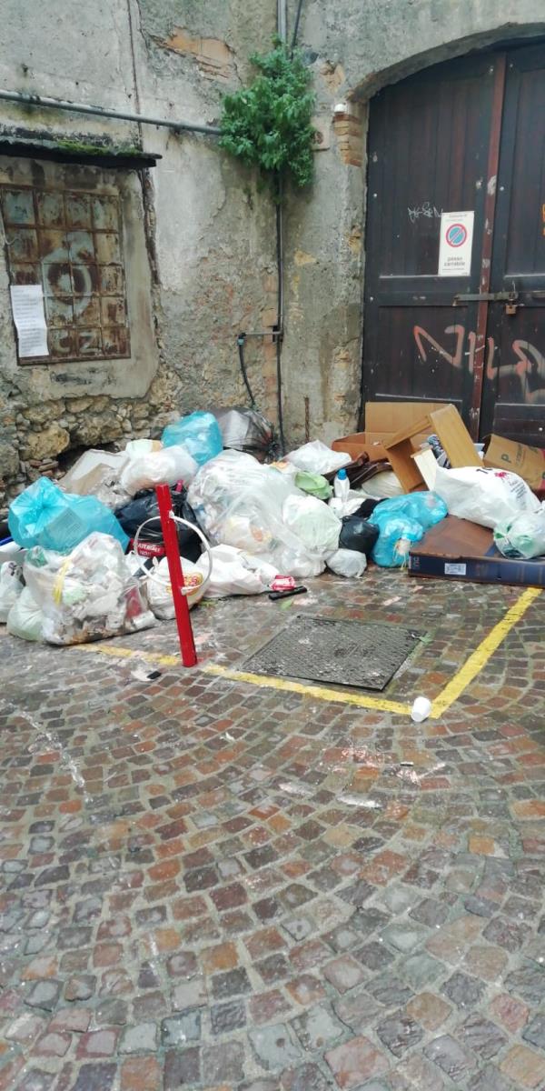 Catanzaro, ancora rifiuti nel centro storico e da un palazzotto con impalcatura  "piovono" calcinacci images Catanzaro, ancora rifiuti nel centro storico e da un palazzotto con impalcatura  "piovono" calcinacci