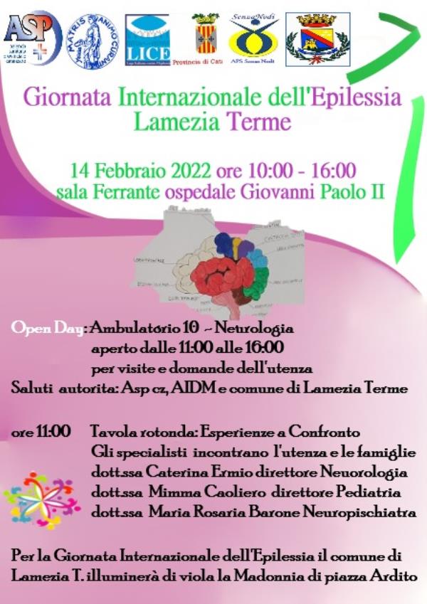“Conoscere e convivere con l’Epilessia”, il 14 febbraio giornata di prevenzione all'ospedale di Lamezia images “Conoscere e convivere con l’Epilessia”, il 14 febbraio giornata di prevenzione all'ospedale di Lamezia