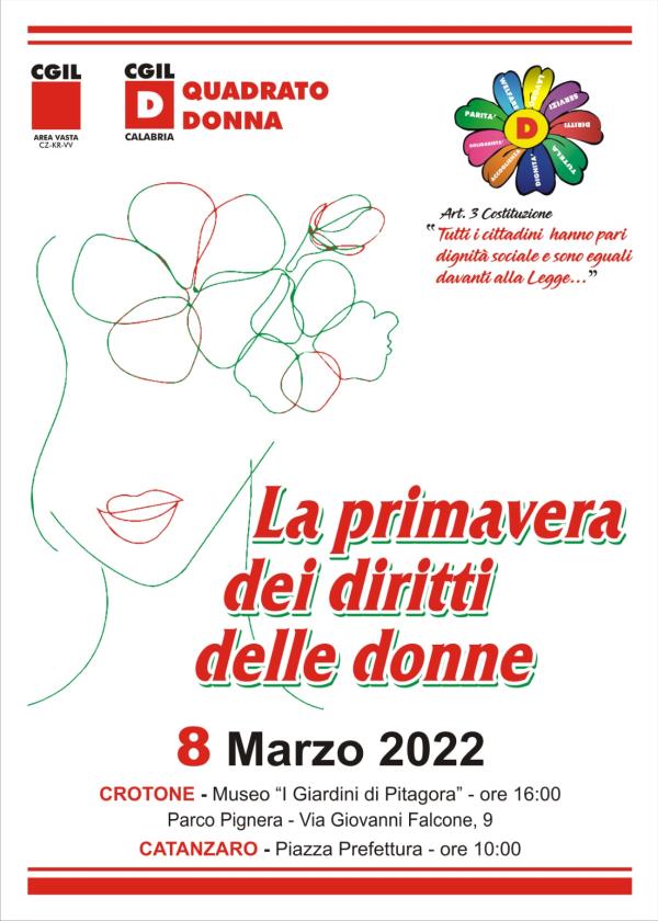La Primavera dei diritti delle donne: la Cgil domani in Piazza Prefettura a Catanzaro
images La Primavera dei diritti delle donne: la Cgil domani in Piazza Prefettura a Catanzaro
