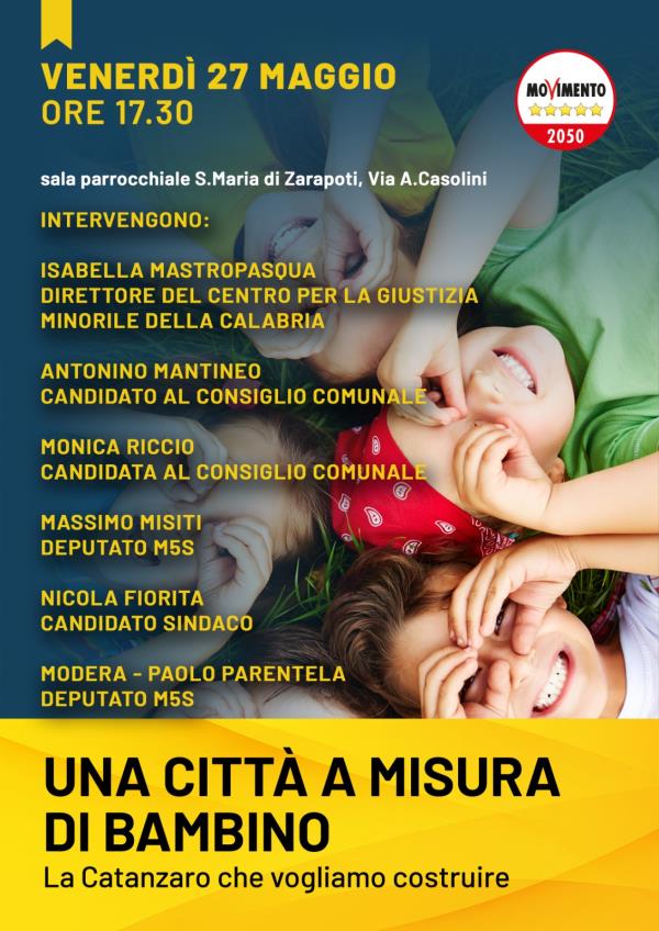 Comunali, "Una città a misura di bambino. La Catanzaro che vogliamo costruire": venerdì incontro con Fiorita images Comunali, "Una città a misura di bambino. La Catanzaro che vogliamo costruire": venerdì incontro con Fiorita