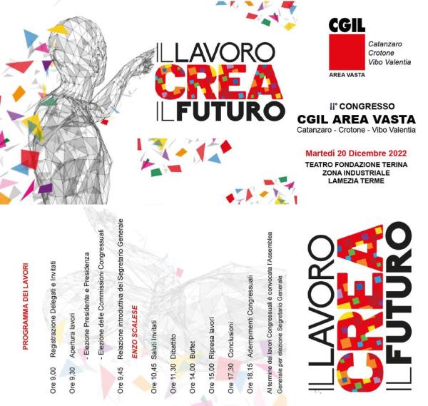 Domani a Lamezia Terme il secondo congresso della Cgil Area Vasta Catanzaro-Crotone-Vibo images Domani a Lamezia Terme il secondo congresso della Cgil Area Vasta Catanzaro-Crotone-Vibo