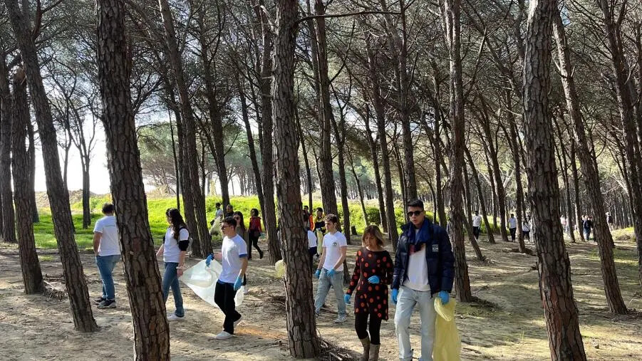 images Con "Boschi Puliti" e l’istituto 'Petrucci Ferraris Maresca' a lezione di ecologia nella pineta di Giovino