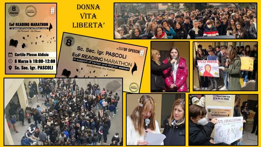 8 Marzo, alla scuola "Pascoli" di Catanzaro maratona di lettura a sostegno delle donne afghane e iraniane images 8 Marzo, alla scuola "Pascoli" di Catanzaro maratona di lettura a sostegno delle donne afghane e iraniane