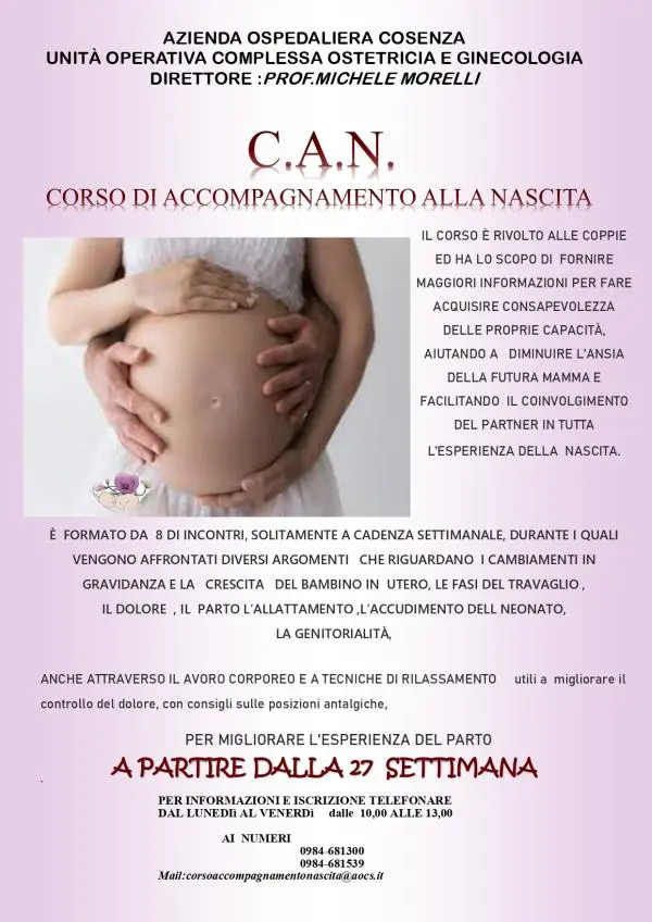 All'Annunziata di Cosenza 8 incontri per accompagnare la coppia alla gestione di gravidanza e parto
 images All'Annunziata di Cosenza 8 incontri per accompagnare la coppia alla gestione di gravidanza e parto