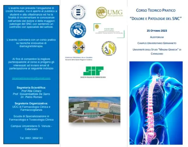 UMG, al via il Corso teorico pratico su "Dolore e patologie del sistema nervoso centrale" images UMG, al via il Corso teorico pratico su "Dolore e patologie del sistema nervoso centrale"