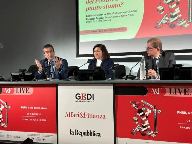 images Pnrr, Occhiuto: "Ok alla ridistribuzione delle risorse ma non vadano dal Sud al Nord"