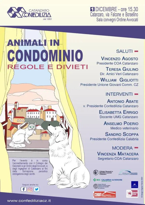 images "Animali in condominio, regole e divieti": se ne parla in un incontro di Confedilizia Catanzaro 