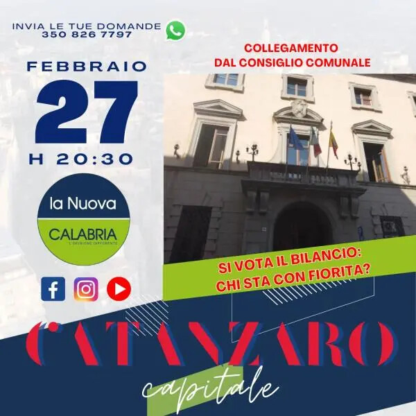 images Catanzaro Capitale, è il giorno del bilancio: chi sta con Fiorita? (DIRETTA 20.30)