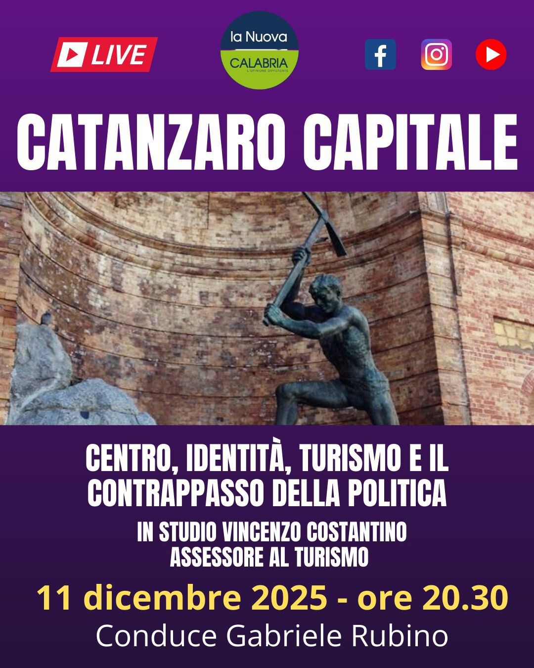 Centro storico, turismo e politica: ospite l'assessore Costantino nella puntata di Catanzaro Capitale (DIRETTA 20.30) images Centro storico, turismo e politica: ospite l'assessore Costantino nella puntata di Catanzaro Capitale (DIRETTA 20.30)