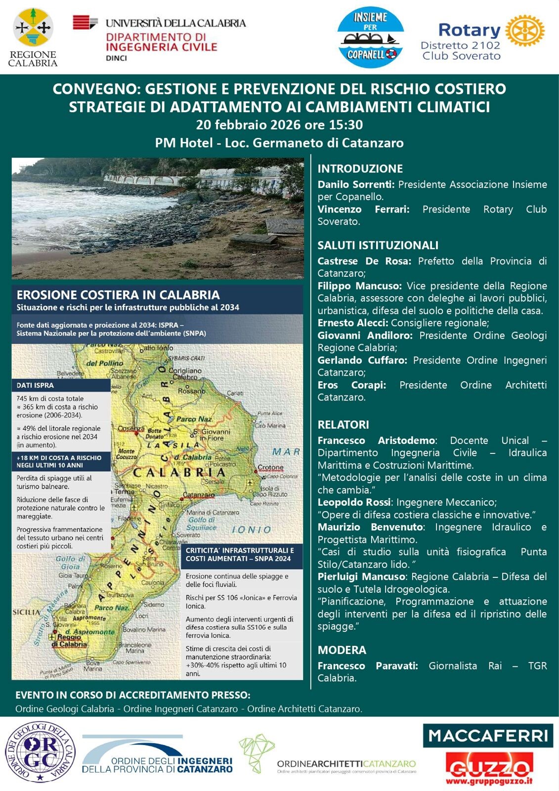 images Gestione e prevenzione del rischio costiero, a Catanzaro il 20 febbraio un convegno dedicato