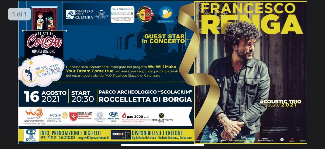 Artisti in Corsia: l’incasso del concerto di Francesco Renga sarà dato in beneficenza images Artisti in Corsia: l’incasso del concerto di Francesco Renga sarà dato in beneficenza