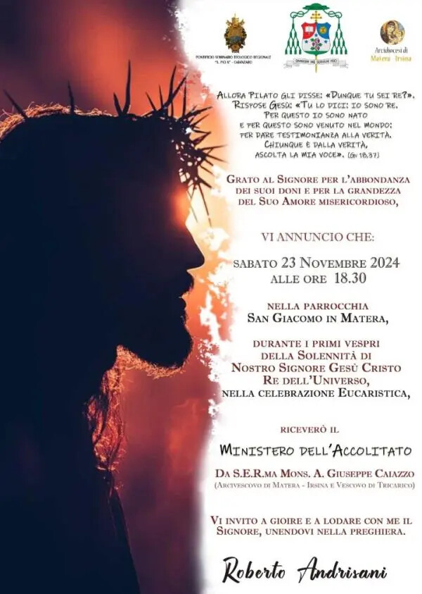 images Catanzaro e Matera in festa per l'accolito Roberto Andrisani