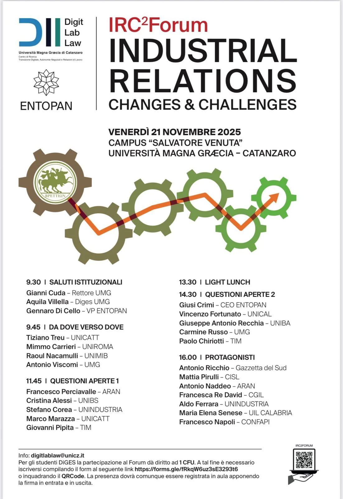 Relazioni Industriali, cambiamenti e sfide al centro del Forum Digit Lab Law dell'UMG DI Catanzaro
