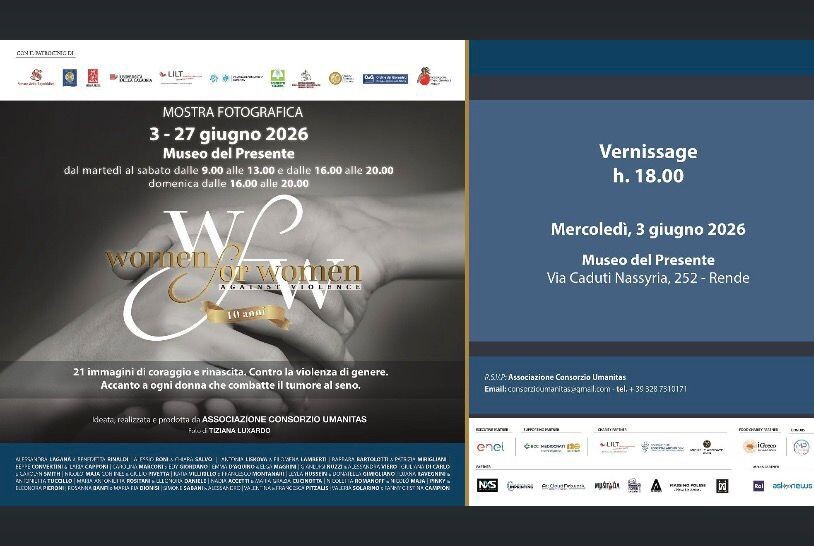 images “Women against Violence”, a Rende mostra fotografica su violenza di genere e tumore al seno