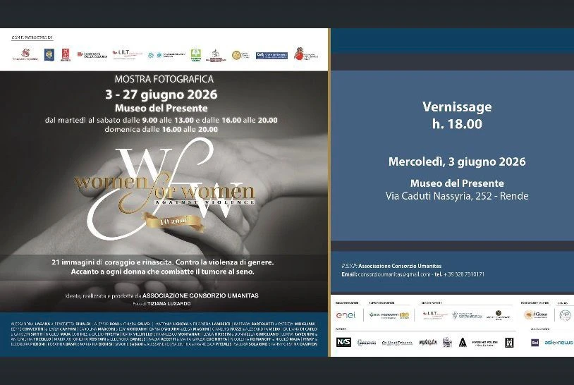 “Women against Violence”, a Rende mostra fotografica su violenza di genere e tumore al seno