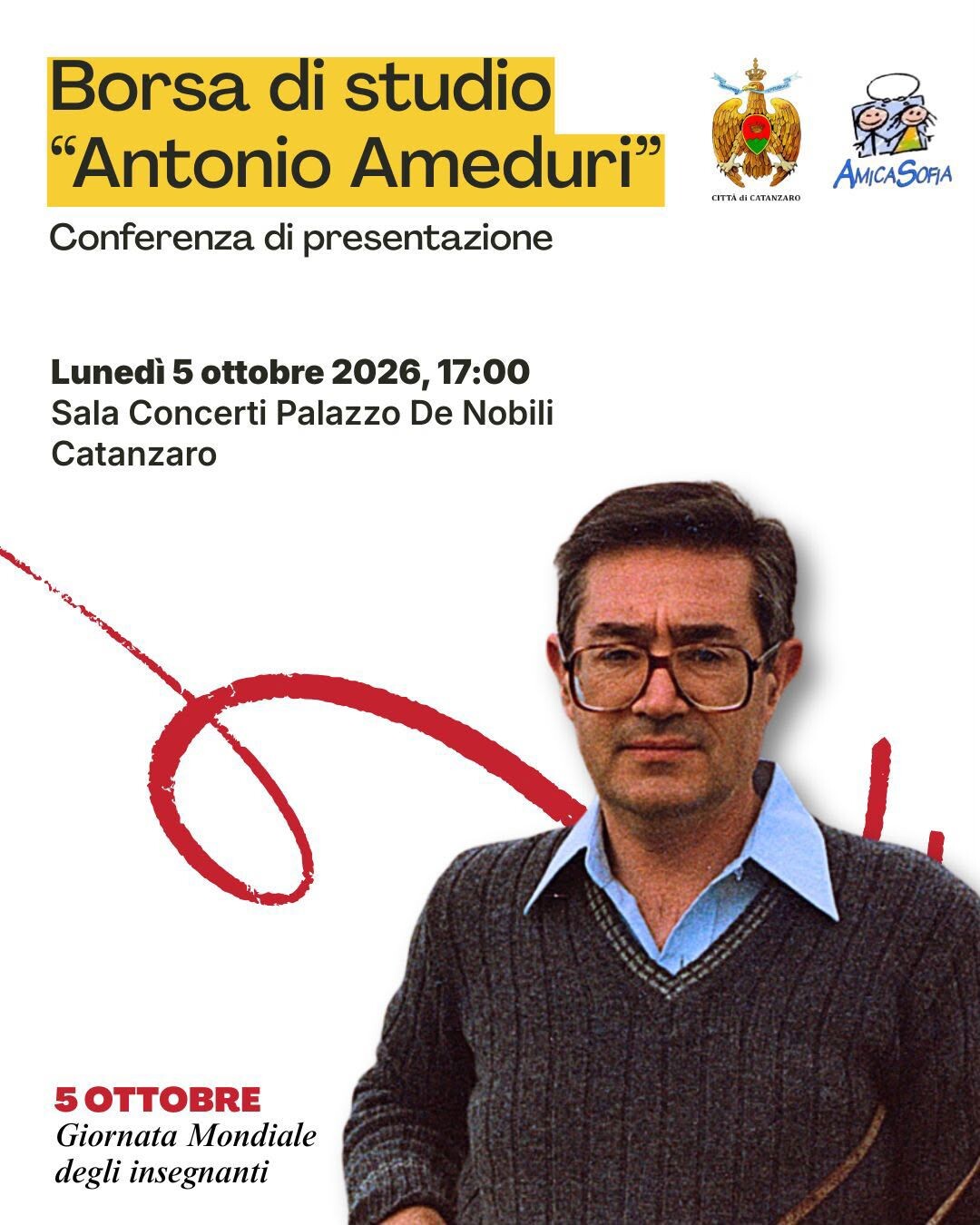 Giornata mondiale degli insegnanti, a Catanzaro la presentazione della borsa di studio intitolata al prof. Ameduri images Giornata mondiale degli insegnanti, a Catanzaro la presentazione della borsa di studio intitolata al prof. Ameduri