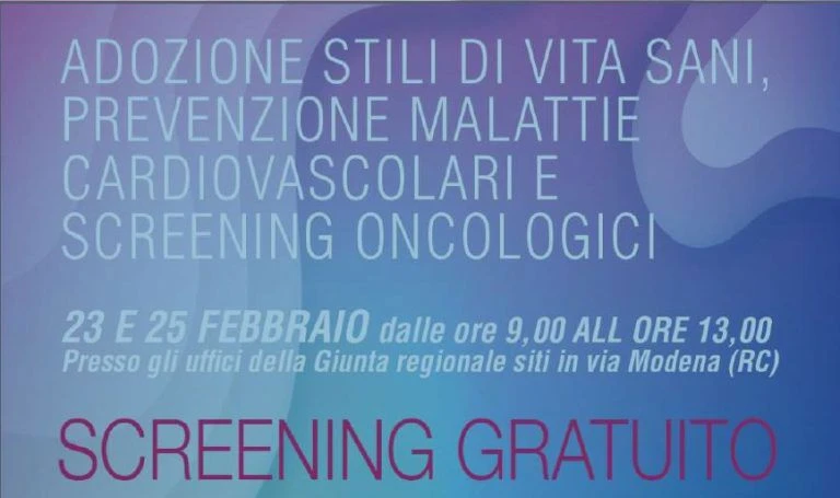 L’Asp e la Regione promuovono giornate di screening gratuiti a Reggio Calabria