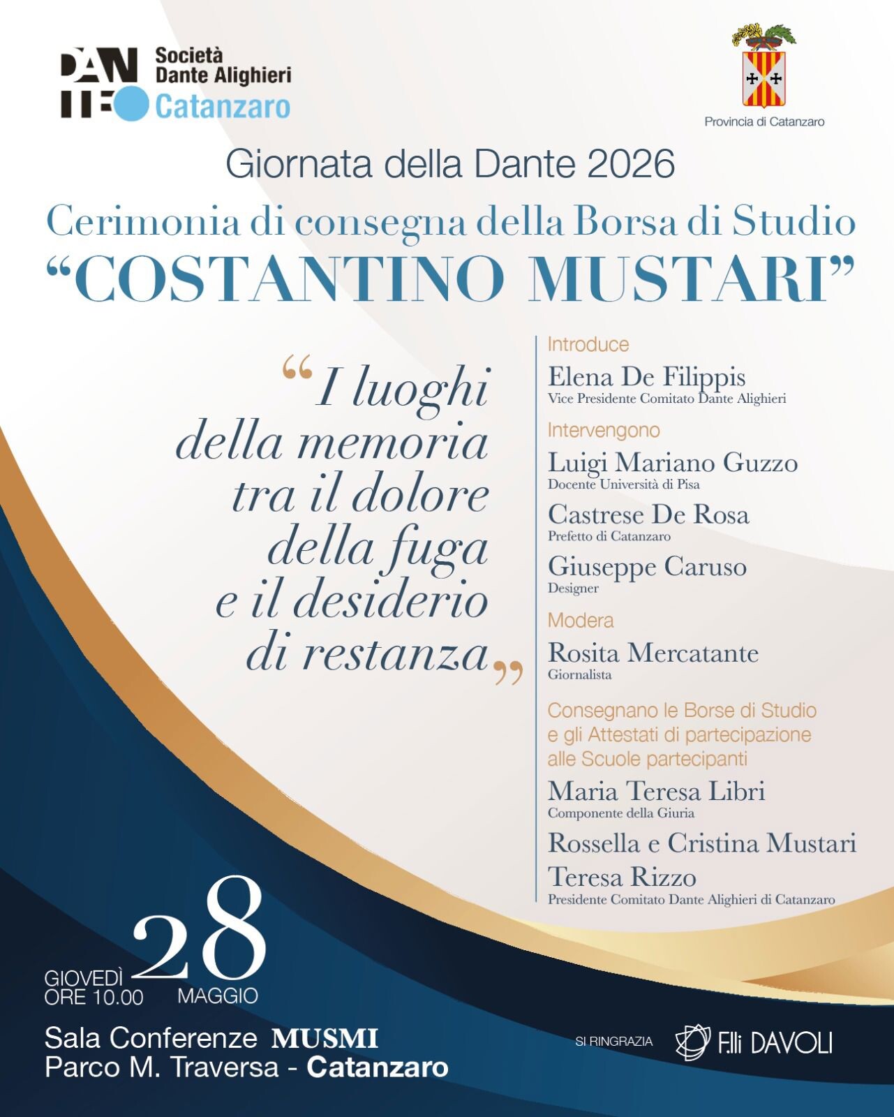 images Borse di Studio “Costantino Mustari”, il 28 maggio al MUSMI la terza edizione dedicata al tema delle radici e dell’emigrazione