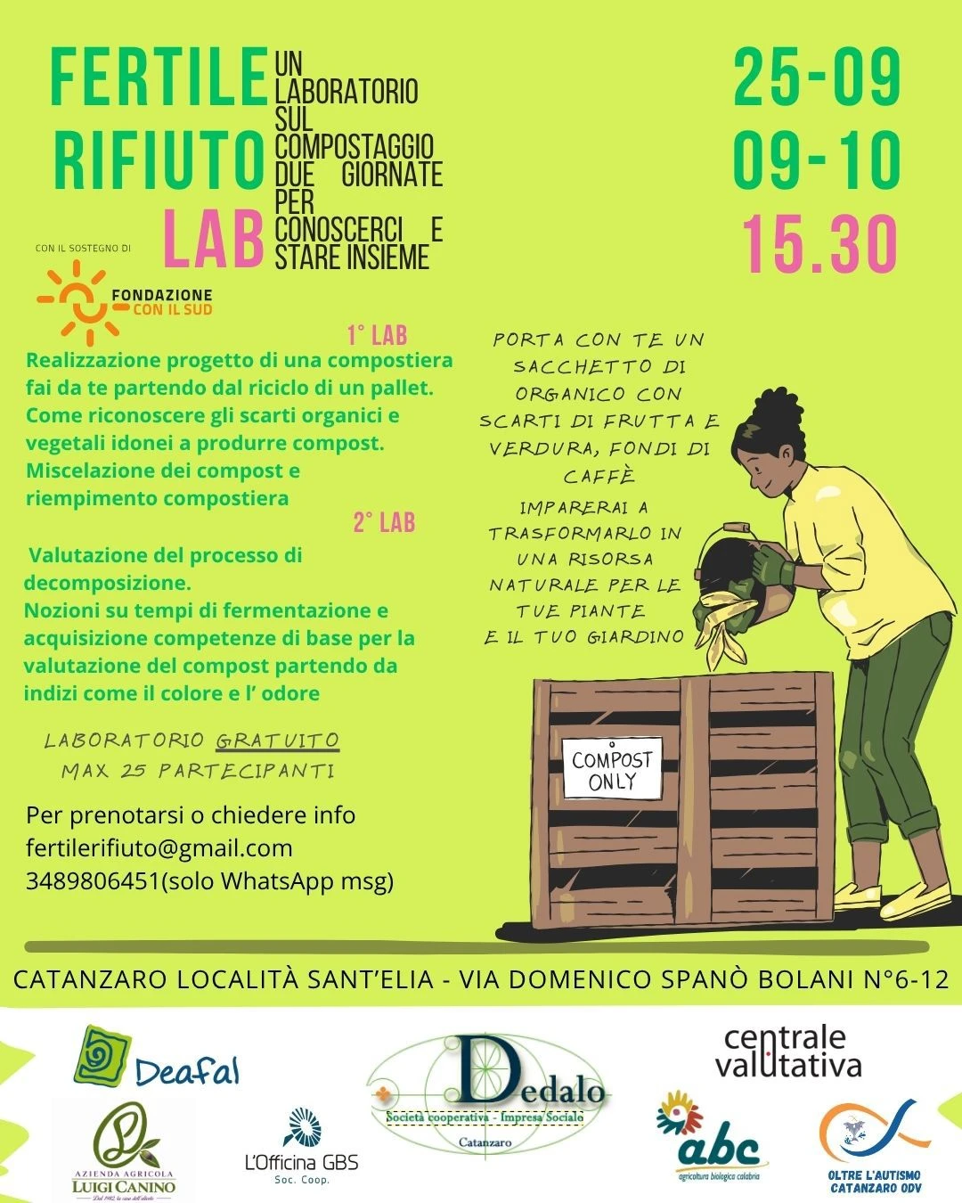 "Fertile Rifiuto", a Catanzaro 2 laboratori per imparare a trasformare gli scarti organici in una risorsa