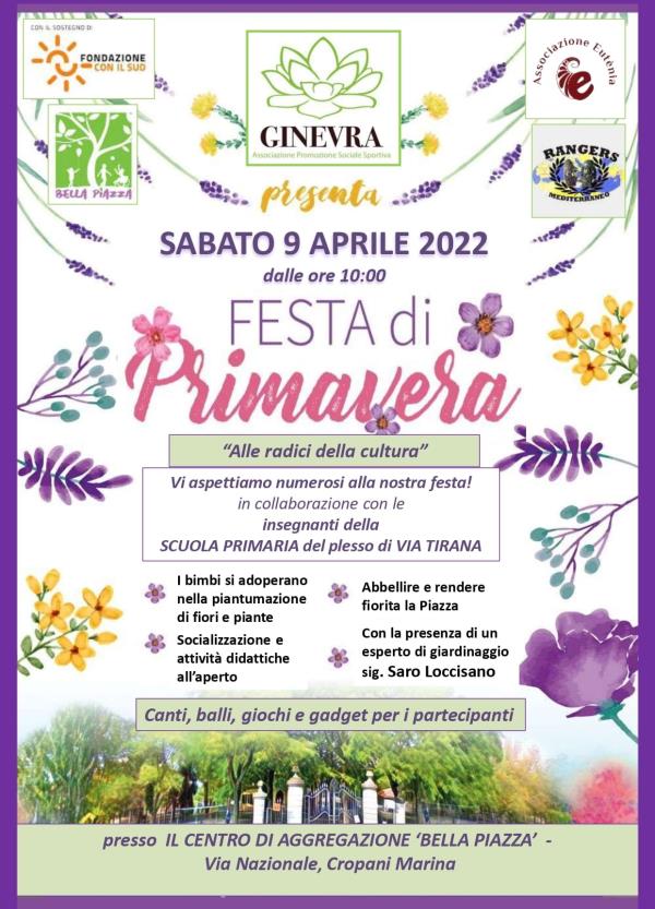 Cropani, tutto pronto per la "Festa di primavera", promossa dall'associazione 'Ginevra' images Cropani, tutto pronto per la "Festa di primavera", promossa dall'associazione 'Ginevra'