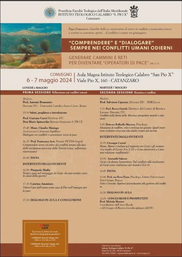 Catanzaro, il 6 e 7 maggio l’annuale convegno del gruppo studio e ricerca del Seminario images Catanzaro, il 6 e 7 maggio l’annuale convegno del gruppo studio e ricerca del Seminario