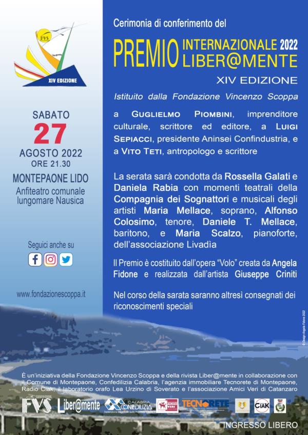 images Montepaone, tutto pronto per il gran galà della XIV edizione del premio Liber@mente