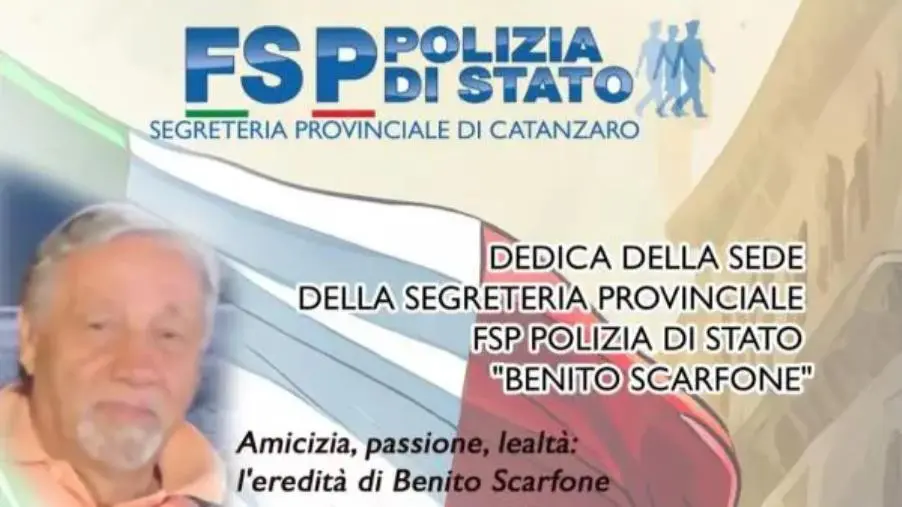 images Un anno dalla morte di Benito Scarfone, Fsp Polizia: "Messa e intitolazione della segreteria"