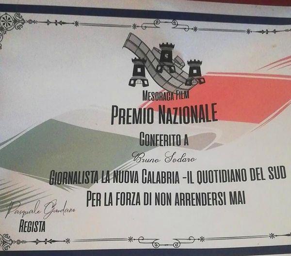 images Mesoraca Film, premio alla carriera per il giornalista Bruno Sodaro