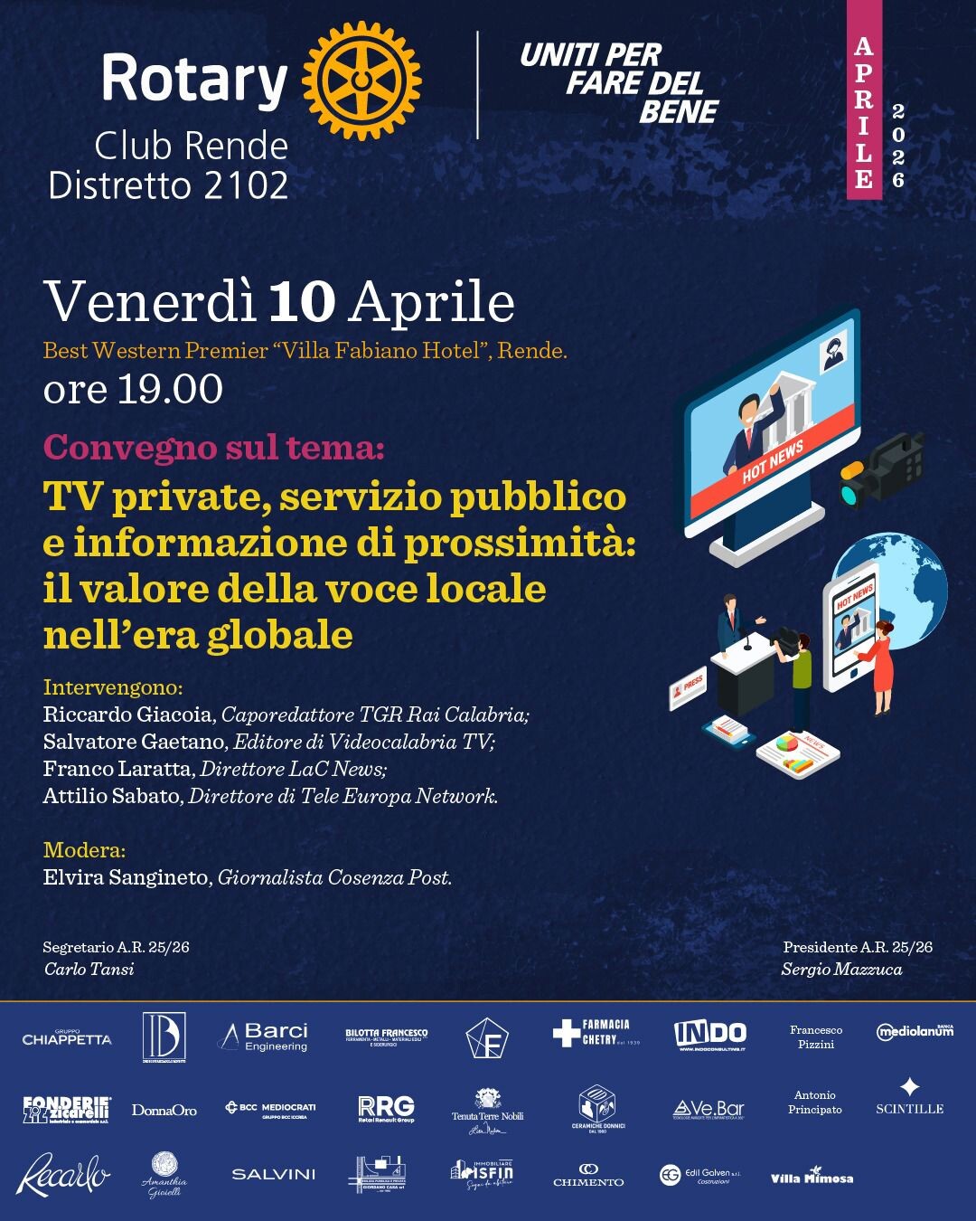 images Il ruolo dell’informazione di prossimità nell’era digitale al centro del convegno del Rotary Club Rende 