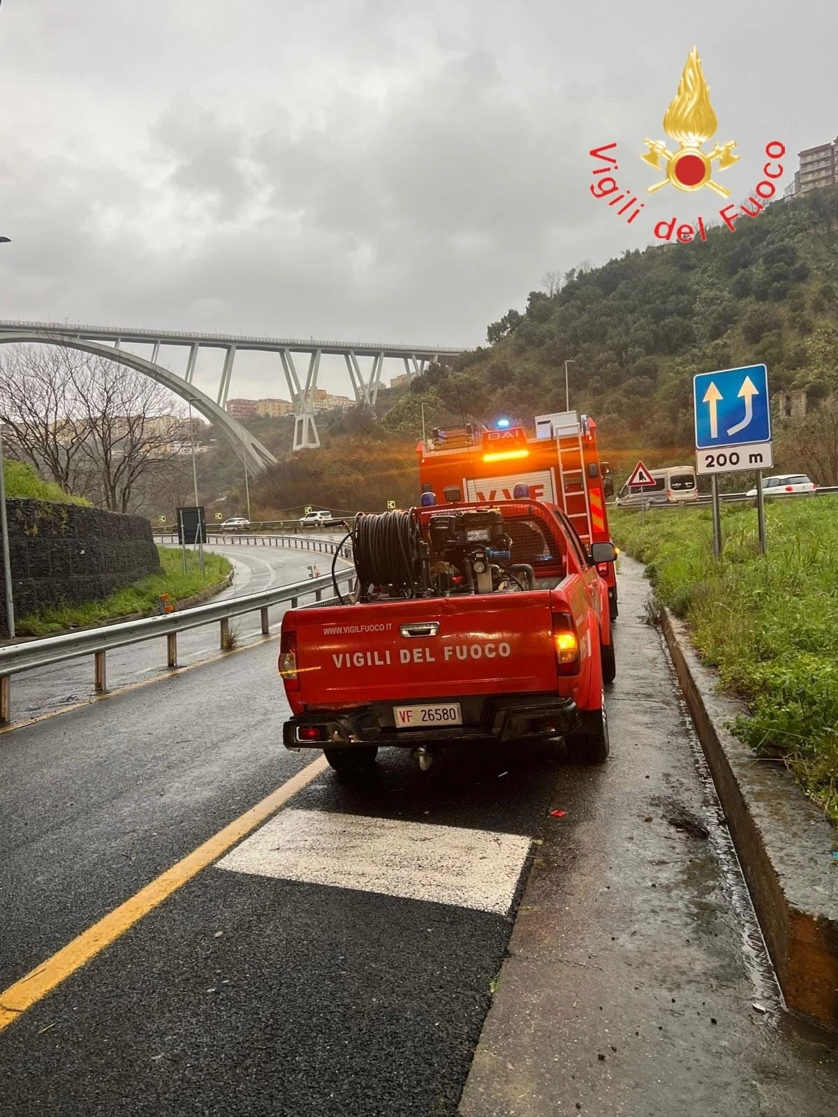 Maltempo, 60 interventi dei Vigili del Fuoco: a Cosenza in fiamme 24 contatori Enel&nbsp;