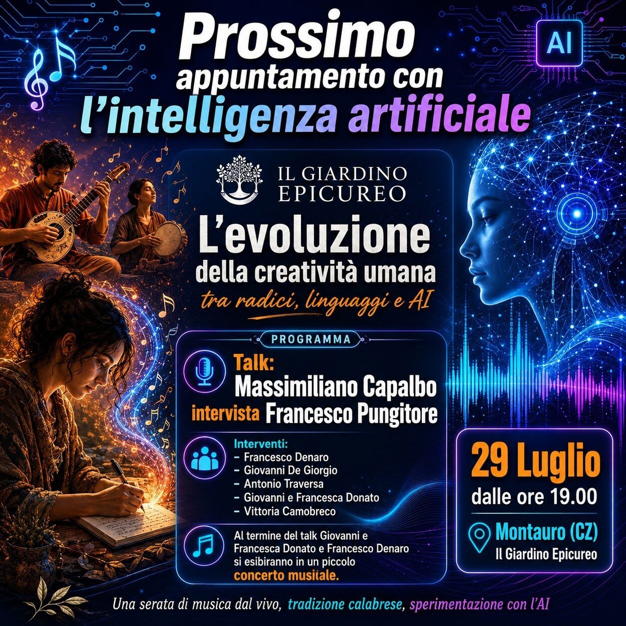images A Montauro tra musica e intelligenza artificiale: una serata di radici, creatività e nuovi linguaggi
