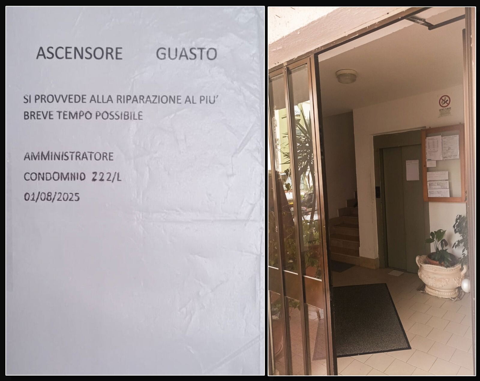 images Catanzaro, ascensore rotto da 7 mesi in un condominio Aterp: anziani e disabili prigionieri in casa