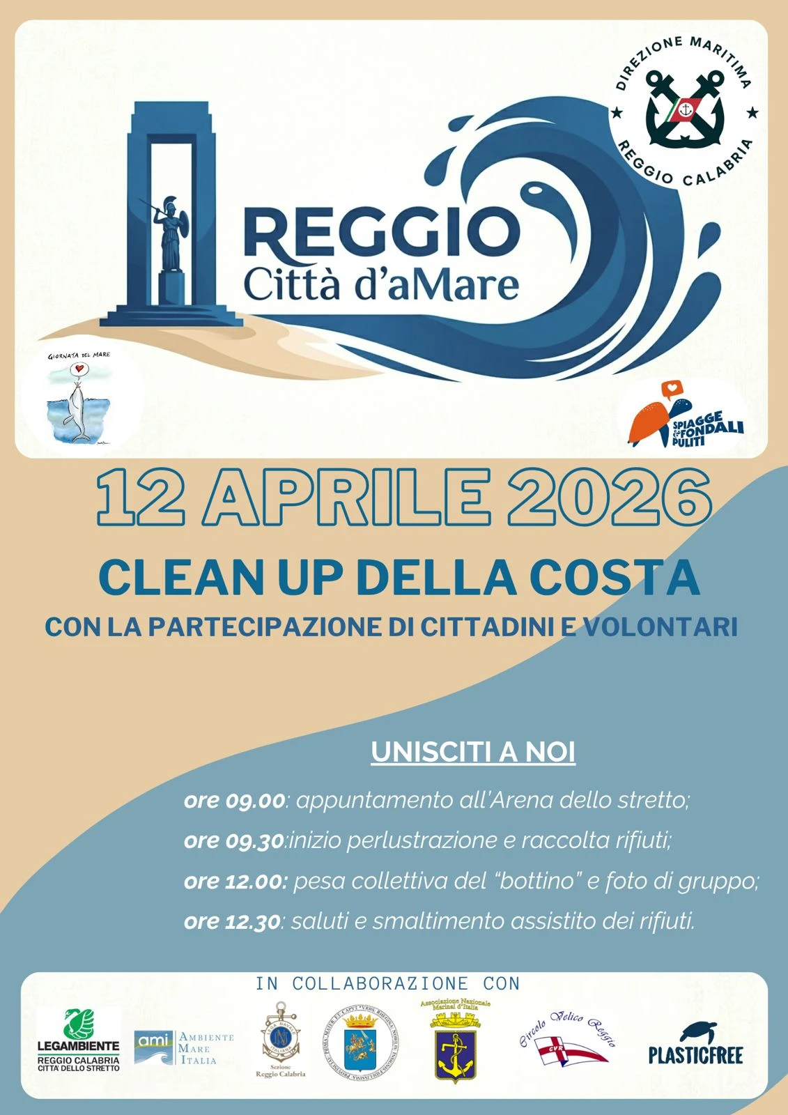 "Reggio Città d'aMARE", il 12 aprile la Giornata del Mare e della Cultura Marinara 