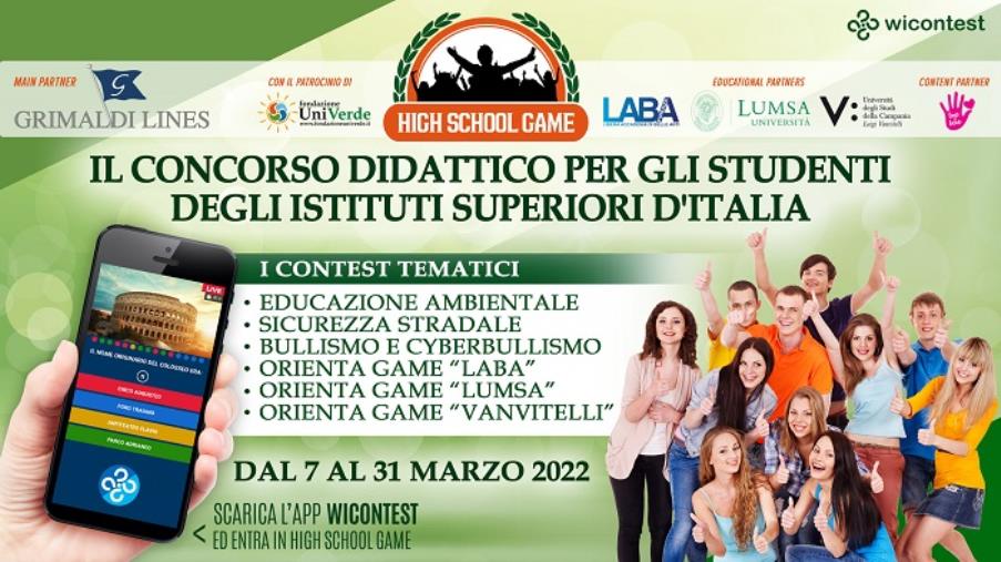 Al via il 7 marzo il concorso didattico nazionale “High School Game”: centinaia le scuole già iscritte images Al via il 7 marzo il concorso didattico nazionale “High School Game”: centinaia le scuole già iscritte