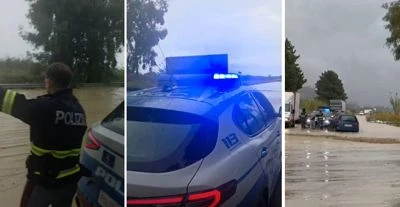 Maltempo a Crotone, tutti gli  interventi della Polizia per le forti precipitazioni
