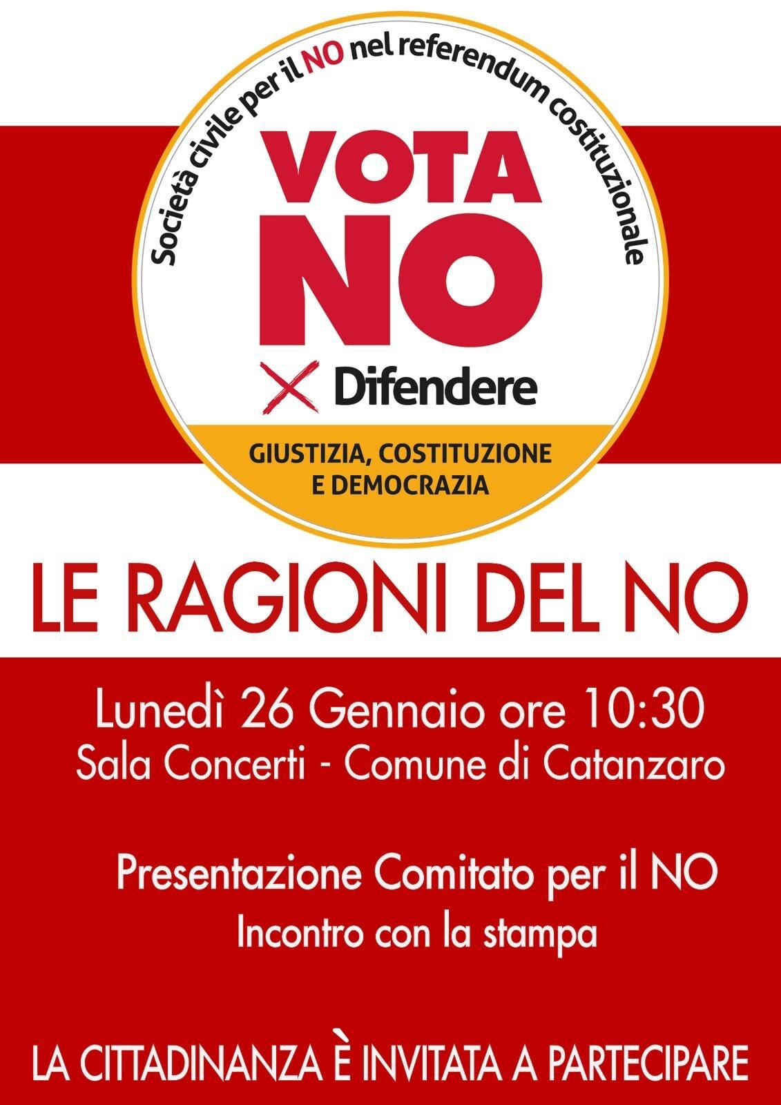 Referendum costituzionale, domani a Catanzaro la presentazione del Comitato per il NO images Referendum costituzionale, domani a Catanzaro la presentazione del Comitato per il NO