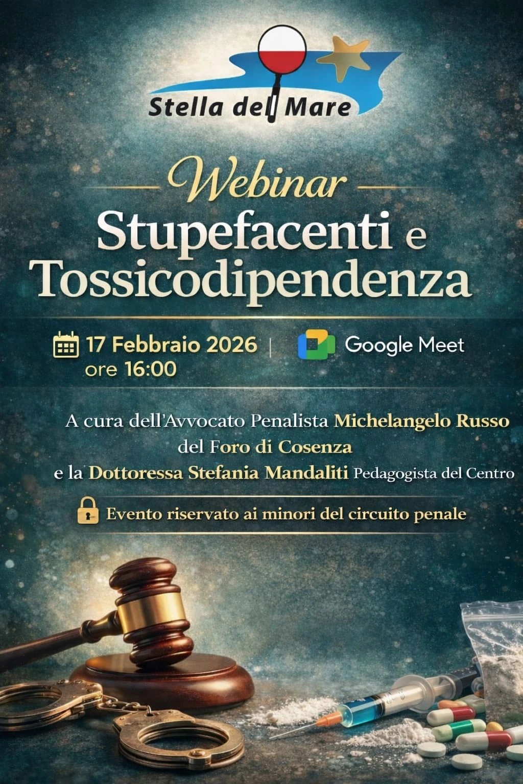 Stupefacenti e tossicodipendenza: il 17 febbraio un webinar del Centro Ascolto Stella del Mare