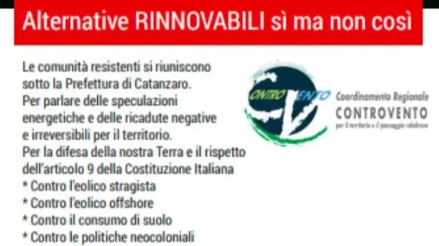 images Contro le speculazioni energetiche, sit-in a Catanzaro