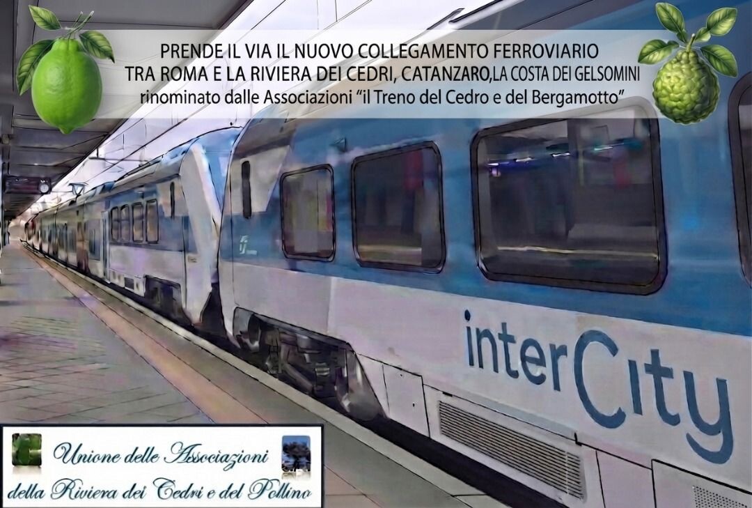 Al via il collegamento ferroviario per Roma via jonica ribattezzato "il Treno del Cedro e del Bergamotto"
images Al via il collegamento ferroviario per Roma via jonica ribattezzato "il Treno del Cedro e del Bergamotto"
