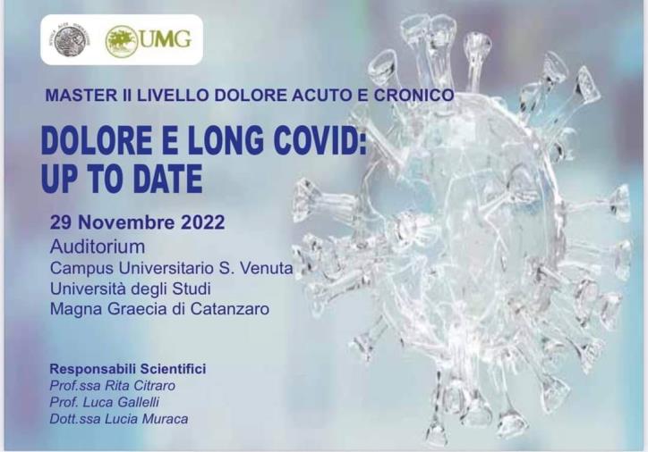 Dolore e Long Covid, il 28 novembre iniziativa dell’Umg di Catanzaro col supporto dell’Aisd images Dolore e Long Covid, il 28 novembre iniziativa dell’Umg di Catanzaro col supporto dell’Aisd