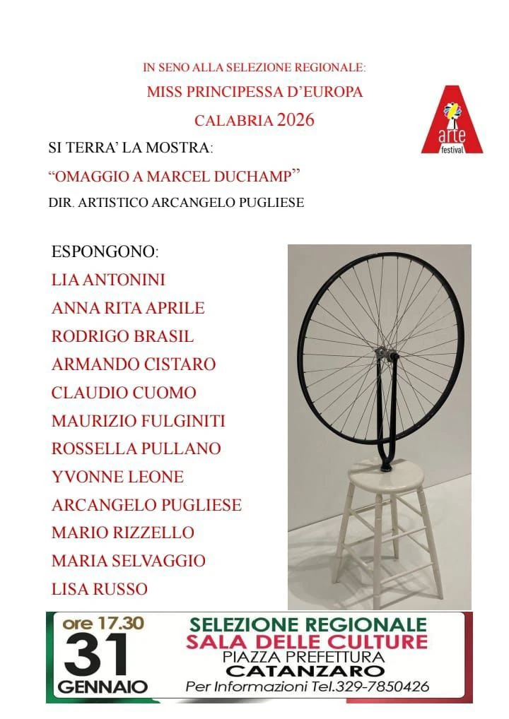 L'Arte Contemporanea omaggia Marcel Duchamp a Catanzaro