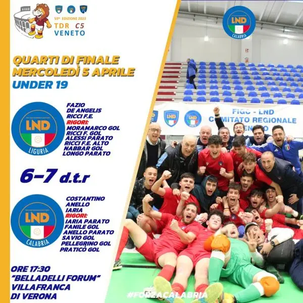 Torneo Regioni Futsal, Calabria U19 maschile in semifinale: i ragazzi di Mendicino ok ai rigori images Torneo Regioni Futsal, Calabria U19 maschile in semifinale: i ragazzi di Mendicino ok ai rigori