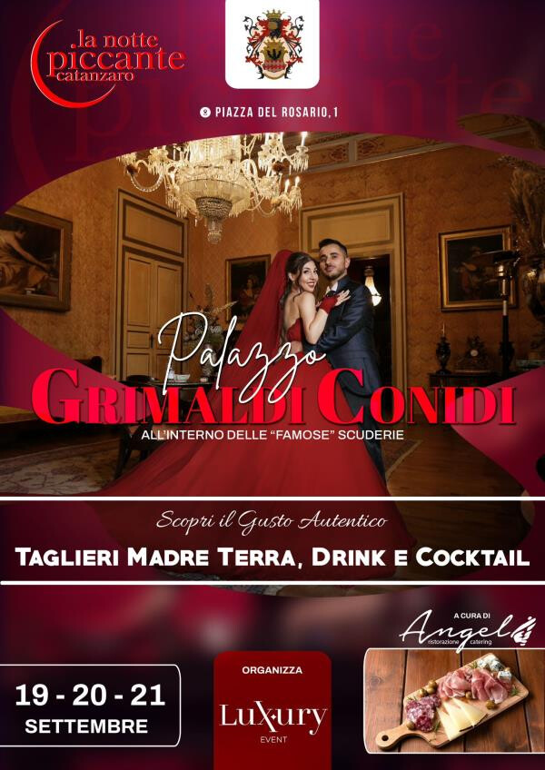 Notte piccante a Catanzaro, Palazzo Grimaldi apre le porte alla città (IL PROGRAMMA) images Notte piccante a Catanzaro, Palazzo Grimaldi apre le porte alla città (IL PROGRAMMA)