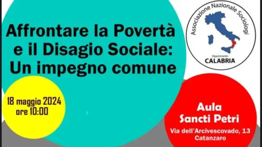 Affrontare la Povertà e il Disagio Sociale, il convegno a Catanzaro il 18 maggio images Affrontare la Povertà e il Disagio Sociale, il convegno a Catanzaro il 18 maggio